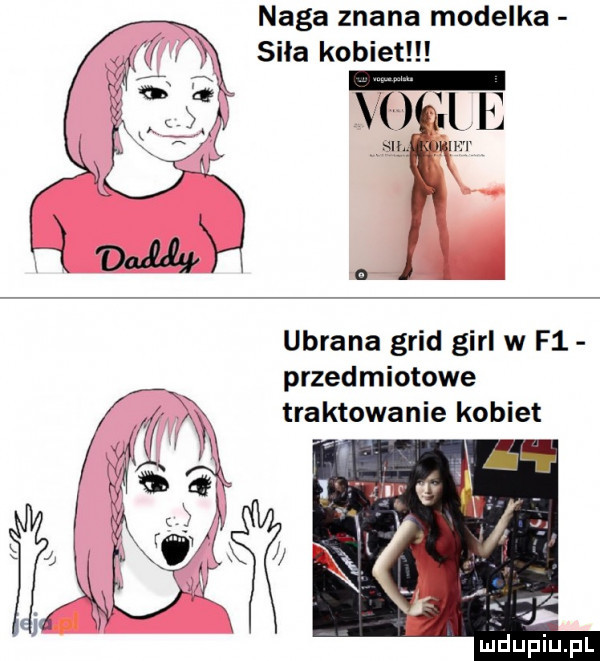 naga znana modelka siła kobiet ubrana grid gill w f  przedmiotowe traktowanie kobiet   niiiupiupl