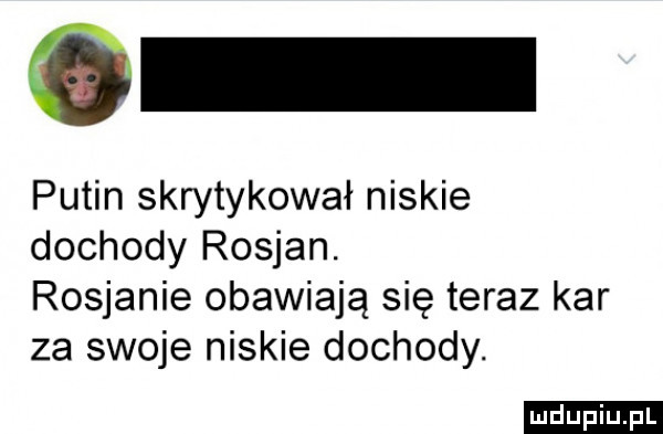 putin skrytykował niskie dochody rosjan. rosjanie obawiają się teraz kar za swoje niskie dochody. ludu iu. l