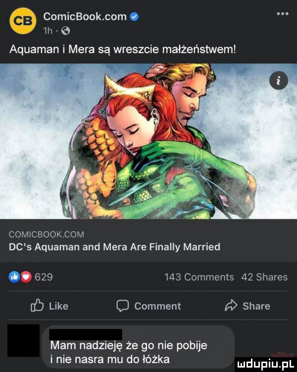 y comicbook com. w   aquaman i mera są wreszcie małżeństwem com cbook com dc s aquaman and mera are finalny married.         comments    shares b like o comment d stare mam nadzieję że go nie pobije inie nasra mu do łóżka