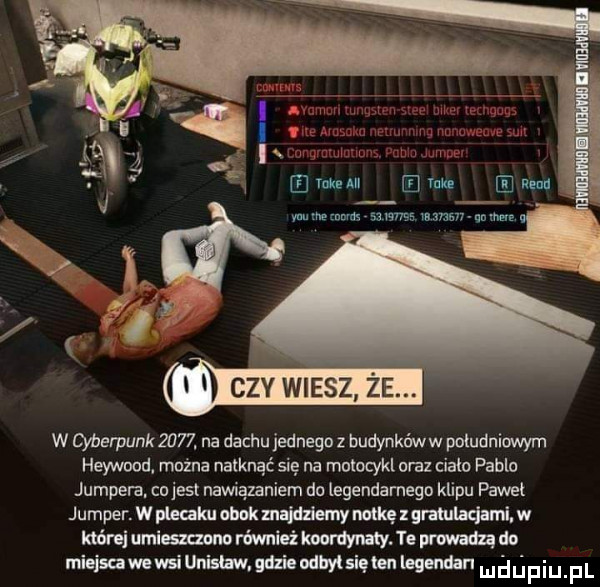 ma all e mu yuumunm sznms mmm cum w cyberpunk     . na dachujednego z budyukńww południowym haywood. mężna natknąć się na motocykl oaz ciało pablo jumpera. tojest nawiązaniem do legendarnego klipu pawel jumper. w plecaku obokmajdziemy mak zgmulaqami. w któni mim równi ż knordyrmy. te mada do mhisawewńunmmmmodbylslqleu lagmdan luau pamp