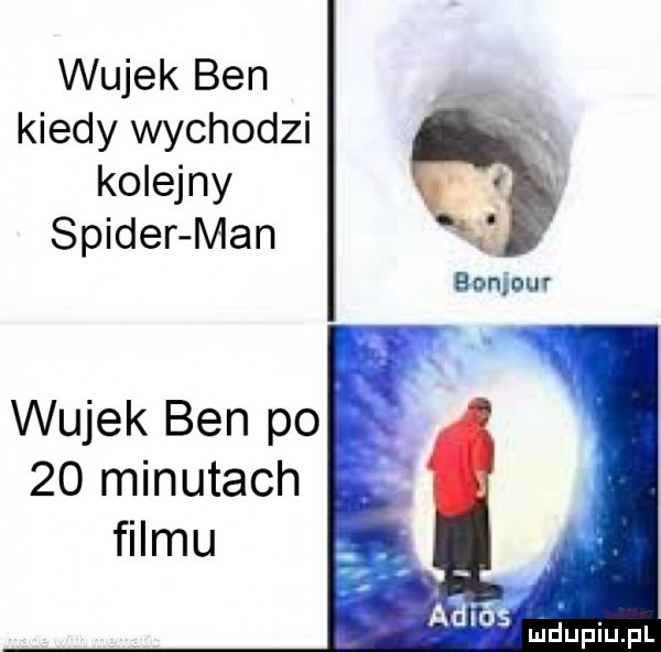 wujek ben kiedy wychodzi kolejny spider man bonjour wujek ben po    minutach filmu alias