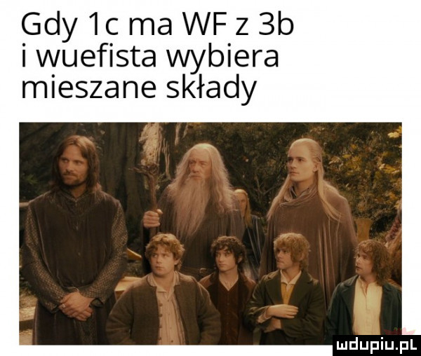 gdy  c ma w-z b i wuefista wybiera mieszane składy