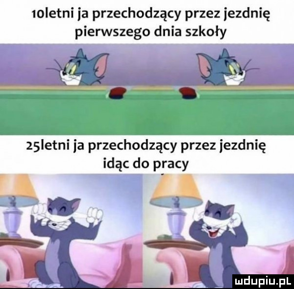 olejni ja przechodzący przez iezdnię pierwszego dnia szkoły zsletni ia przechodzący przez jezdnię idąc do pracy