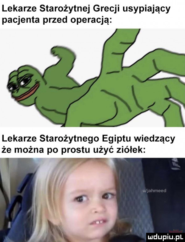 lekarze starożytnej grecji usypiający pacjenta przed operacją w lekarze starożytnego egiptu wiedzący że można po prestu użyć ziółek w