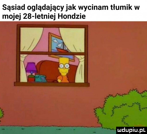 sąsiad oglądający jak wycinam tłumik w mojej    letniej hondzie