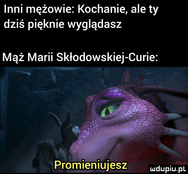 inni mężowie kochanie ale ty dziś pięknie wyglądasz mąż marii skłodowskiej curie