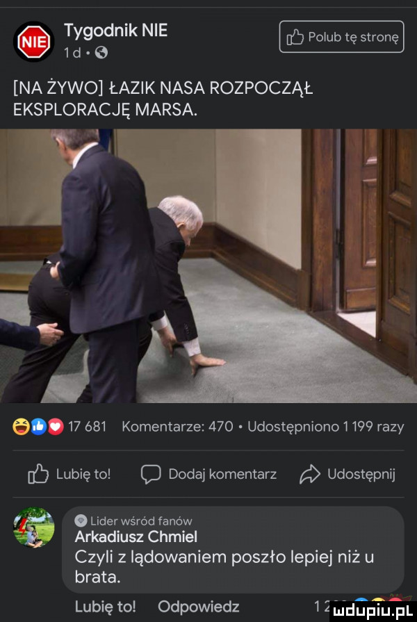 d.   na żywo łazik nasa rozpoczął eksploraicję marsa. abakankami        komentarze     udostępniono       razy lubię to dodaj komentarz udostępnij. lider wśród fanów arkadiusz chmiel czyli z lądowaniem poszło lepiej niż u brata. lubię to odpowiedz f