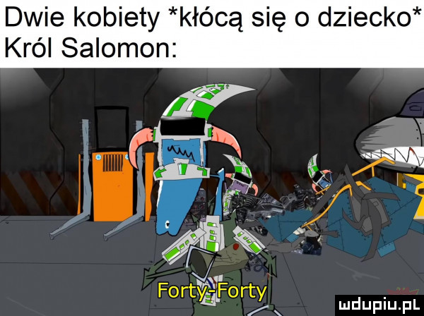dwie kobiety kłócą się o dziecko król salomon