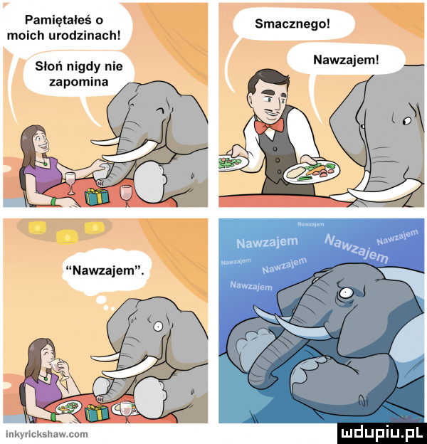 pamięzaleś   smacznego mnich urodzinach nawzajem słoń nigdy nie zapomina nawzajem. w ww x m z w x. f mkyncksuaw lam