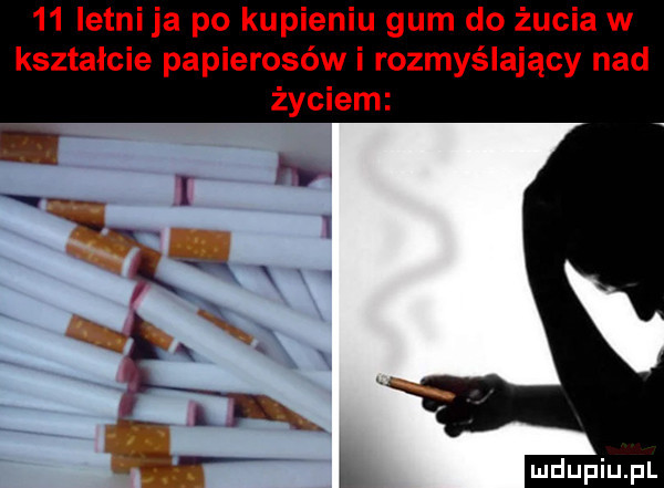 letni ja po kupieniu gum do żucia w kształcie papierosów i rozmyślający nad życiem