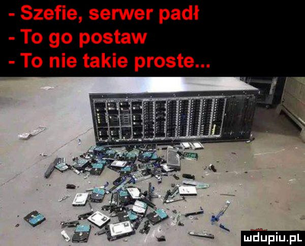 szefie serwer padł to go postaw to nie takie proste
