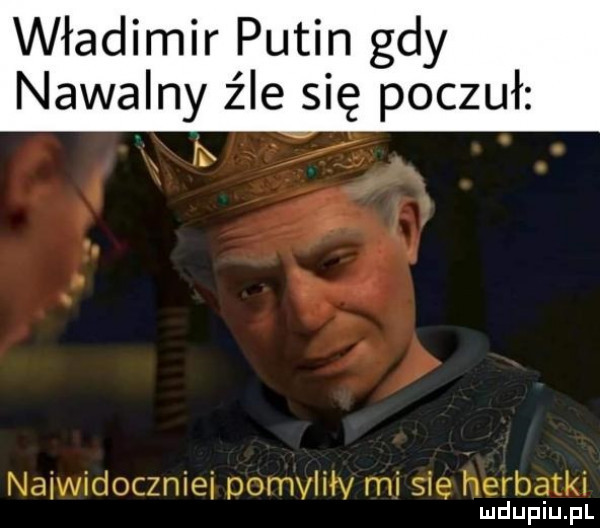 władimir putin gdy nawalny źle się poczuł ib naiwidoczniei pomyliły mi się herbatki