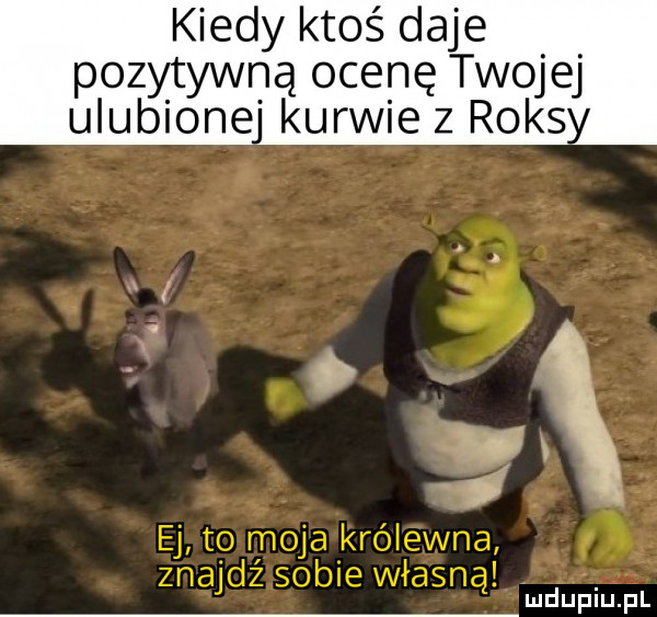 kiedy ktoś daje pozytywną ocenę twojej ulubione kurwie z raks