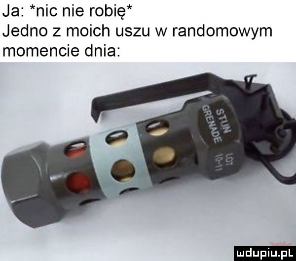 ja nic nie robię jedno z moich uszu w randomowym momencie dnia ludu iu