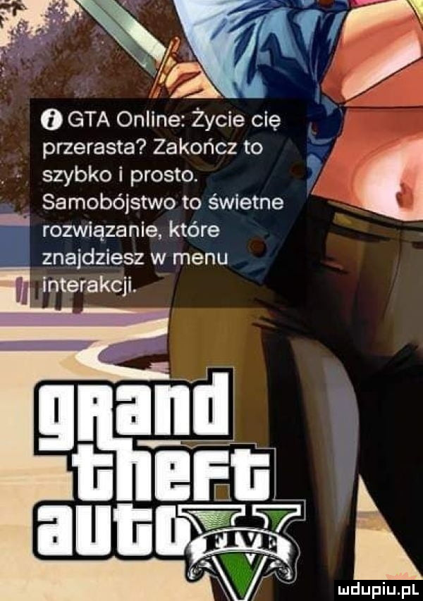 gta online życie cię przerasta zakończ to szybko i prosto. samobójstwo to świetne rozwiązanie które znajdziesz w menu i interakcji