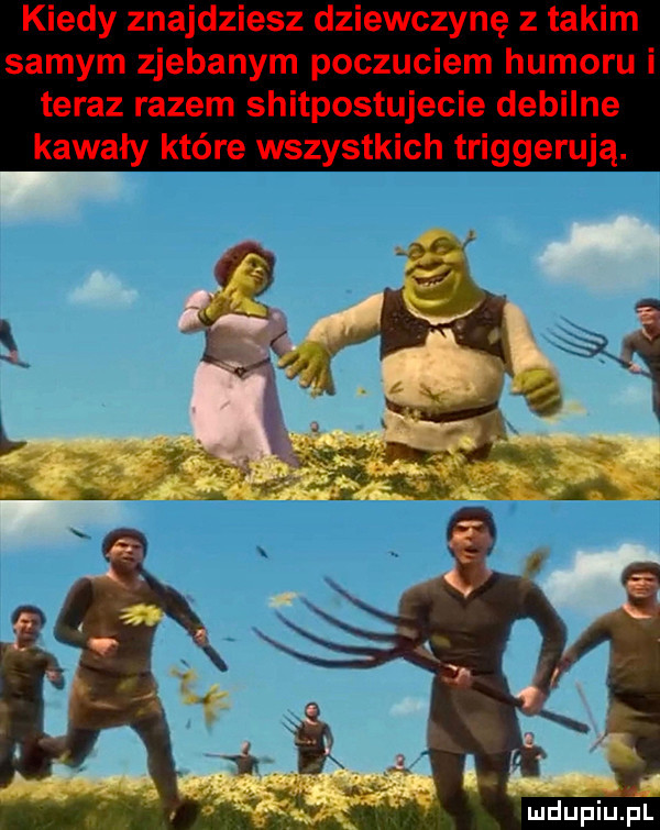 kiedy znajdziesz dziewczynę z takim samym zjebanym poczuciem humoru i teraz razem shitpostujecie debilne kawały które wszystkich triggerują