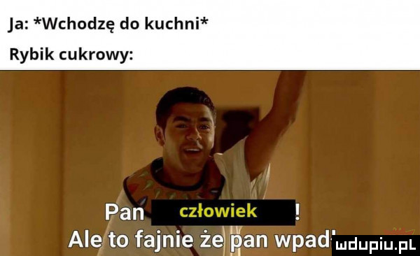 ja wchodzę do kuchni rybik cukrowy pan ale to fajnie że pan wład mmpm p