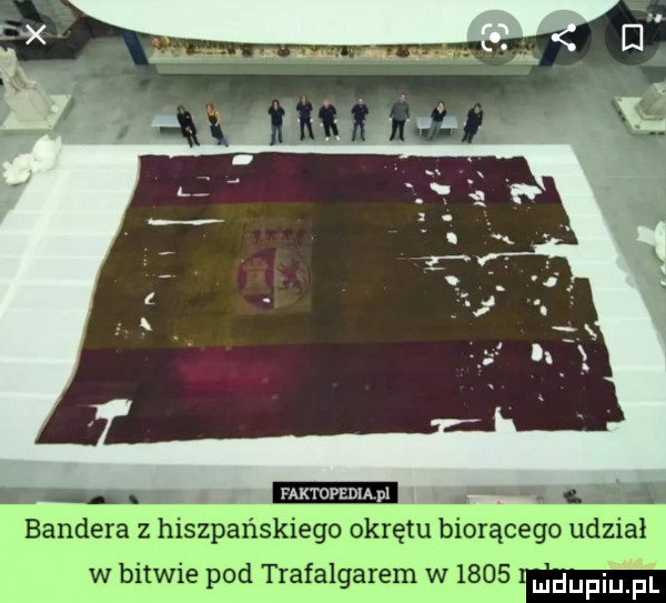 j s a bandera z hiszpańskiego okrętu biorącego udział w bitwie pod trafalgarem w      w