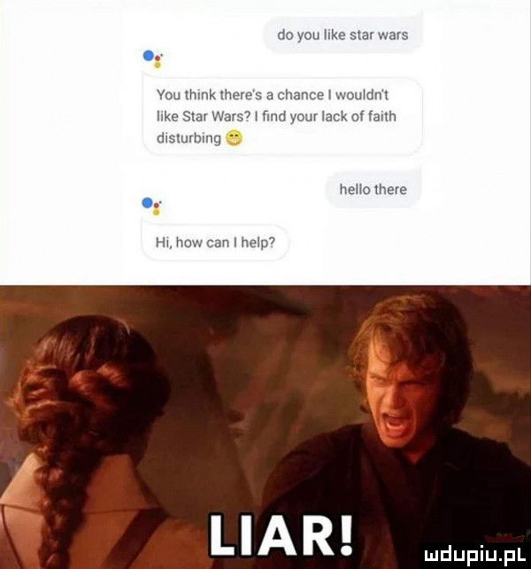 do y-u like star wars vou mak may a czance i wku dm ilie siar wars  i ﬁnd your lack oł ach disturbing helm more   h hiw canlhe p  lear