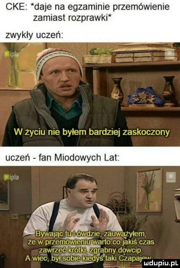 cke daje na egzaminie przemówienie zamiast rozprawki zwykły uczeń w