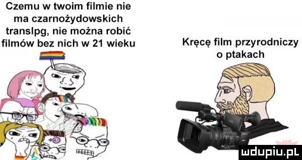 czemu w twoim filmie nie ma czarnożydowskich translpg nie można robić filmów bez nich w    wieku kręcę film przyrodnicy o ptakach