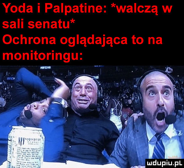 yoda i palpatine wliczą w sali senatu ochrona oglądająca to na monitoringu