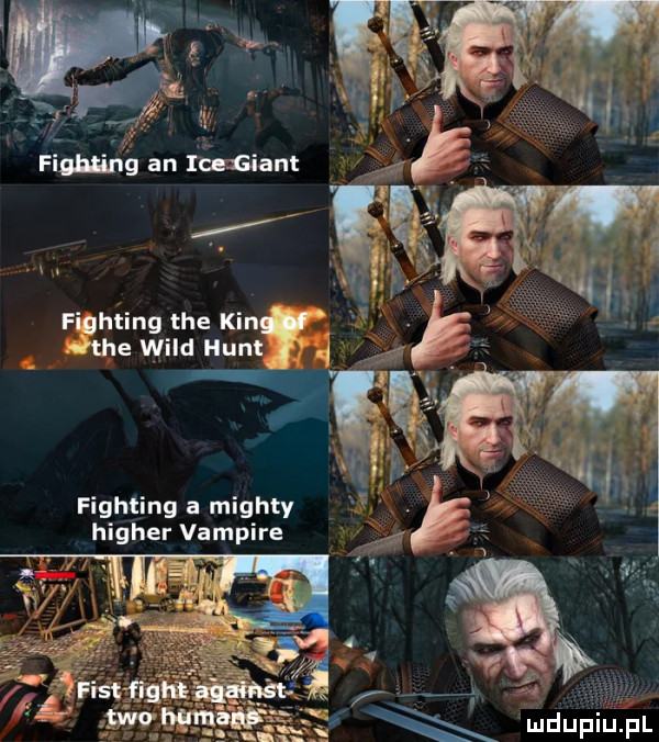 fighting tee kin tee wild hunt fighting a michty higher vampire em