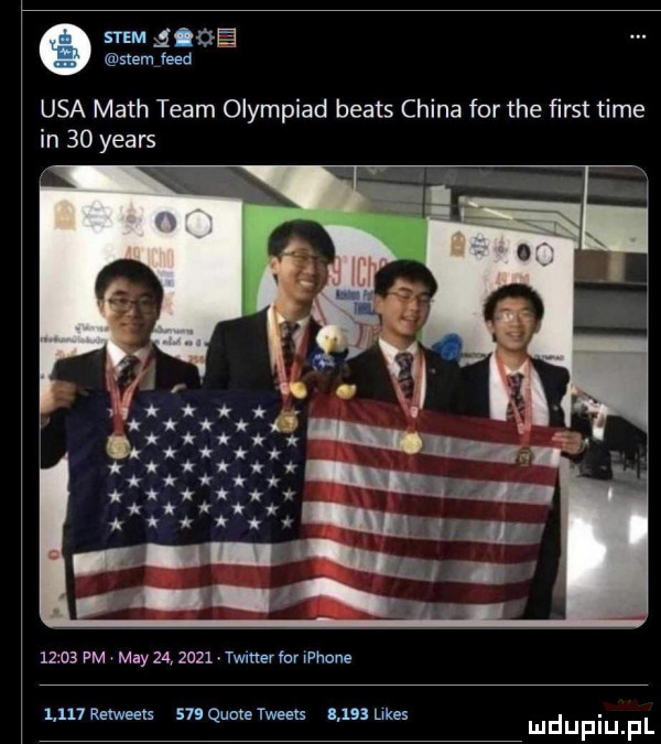 usa mach team olimpiad beats china for tee ﬁrst time in    yeats       pm may         twmerfcv iphone       remaus s   qume tweets qm kaes m duciu pl