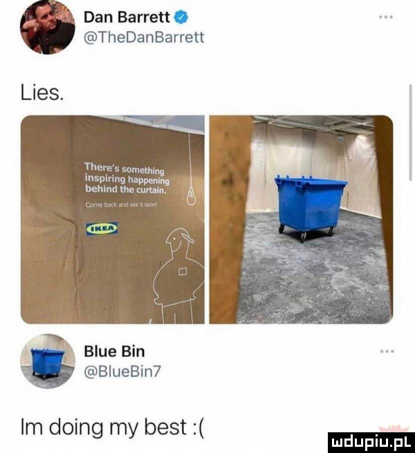 dan barrett thedanbarrett lues. mg msp. mam mm w. a blue bin biuebin  im doing my best