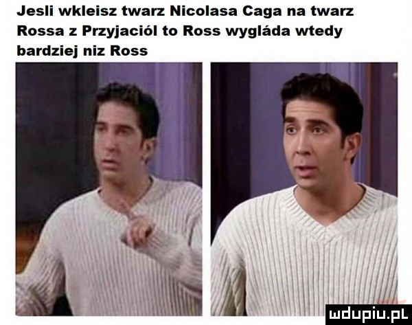 jesli wkleisz twarz nicolasa casa na twarz rossa przyjaciel to ross wyglada wtedy bardziej niz ross