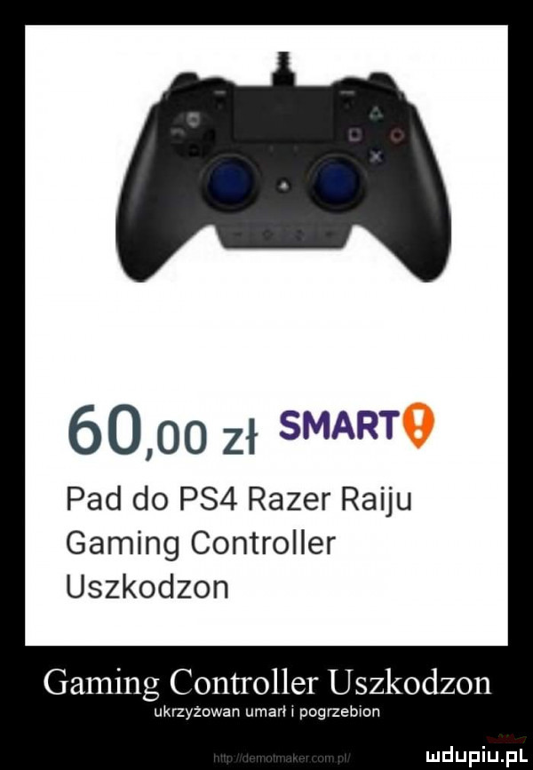 zł smart pad do ps  racer raidu gaming controller uszkodzon gaming controller uszkodzon ukrzyzowan umarl pogmebmn