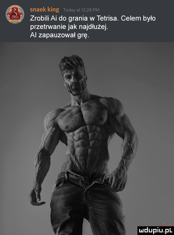 sna ek king toddy ał      pm zrobili ai do grania w tetrisa. celem było przetwvanie jak najdłużej. ai zapauzował grę