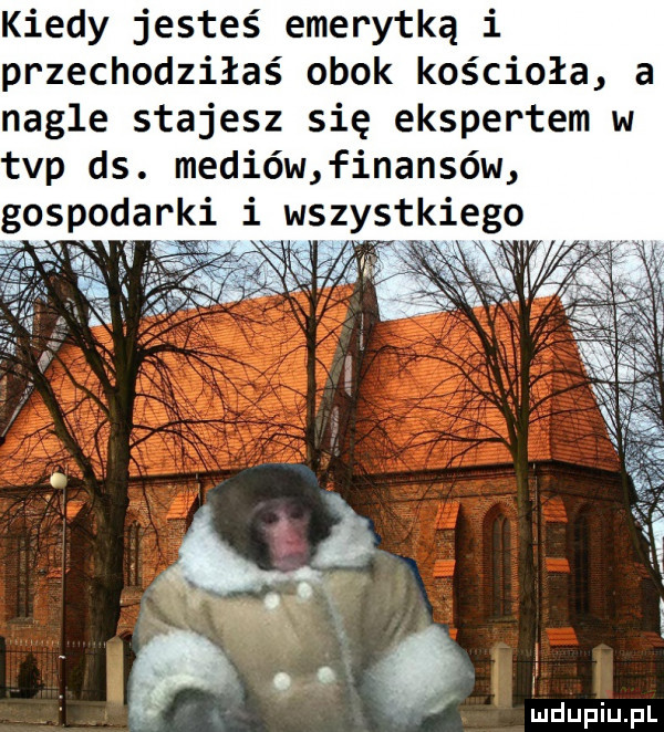 kiedy jesteś emerytką i przechodziłaś obok kościoła a nagle stajesz się ekspertem w tvp ds. mediów finansów gospodarki i wszystkiego mi     an w. o