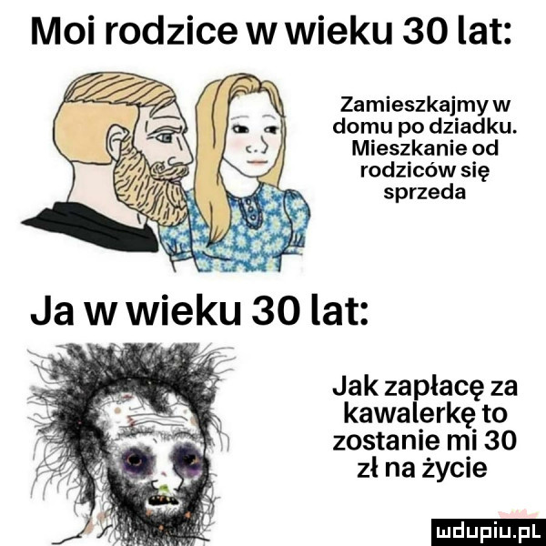 moi rodzice w wieku    lat zamieszkajmyw domu po dziadku. mieszkanie od rodziców się sprzeda jak zapłacę za kawalerkę to zostanie mi    zł na życie ludu iu. l