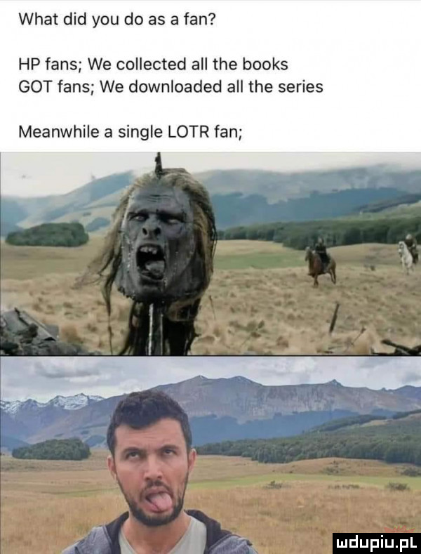 wiat ddd y-u do as a fan hp faks we collected all tee books got faks we downloaded all tee series meanwhile a single lotr fan