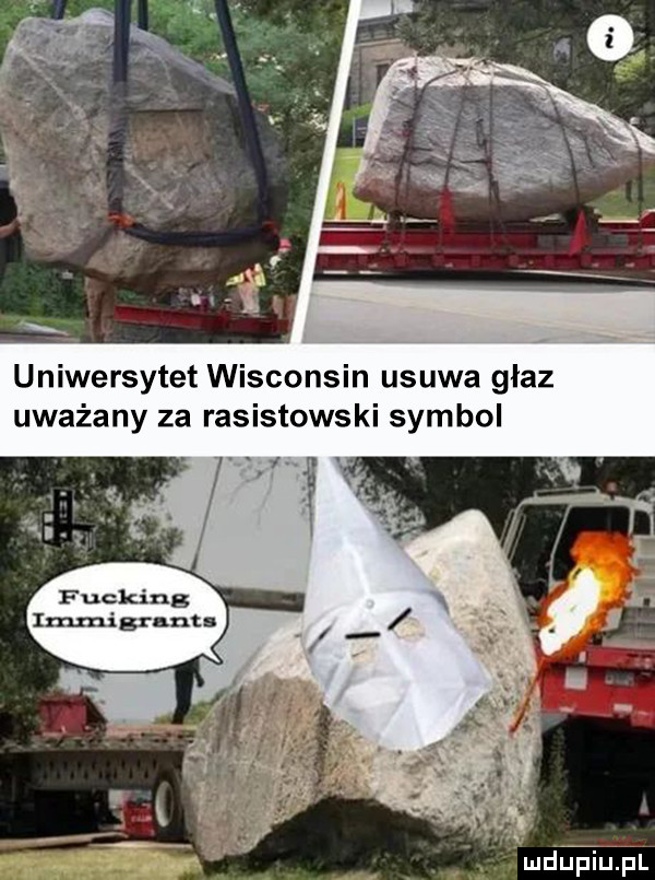 uniwersytet wisconsin usuwa głaz uważany za rasistowski symbol mdﬁpiupl