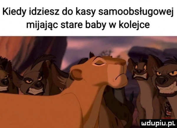 kiedy idziesz do kasy samoobsługowej mijając stare baby w kolejce