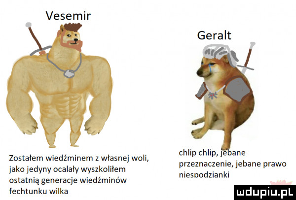 vesemir zostałem wiedźminem z własnej woli jako jedyny ocalały wyszkowem ostatnią generacje wiedźminów fechtunku wilka geralt chlip chlip j pnemaclenie jebane prawn niespodzianki ane