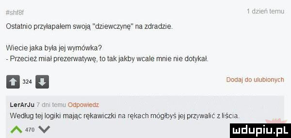 oslalmo pmyrapauem swoje dzwewczvnę na zdmdue wwecne jaka była e wymówka przeciez mm prezerwatywę. m tak jakby wcale mnie me dob km n    dunaj nn ummonvm lerarju cup wiedz wedmg a iogwkr man rekawwczkx na vegach mogmvs le prszalrc z iwścwa v