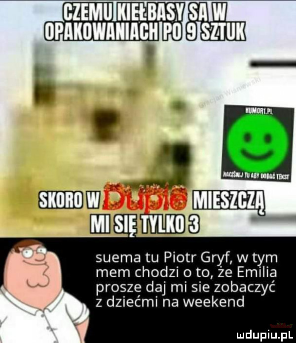 ng b siema tu piotr gryf w tym mem chodzi o to że emilia prosze daj mi sie zobaczyć z dziećmi na weekend