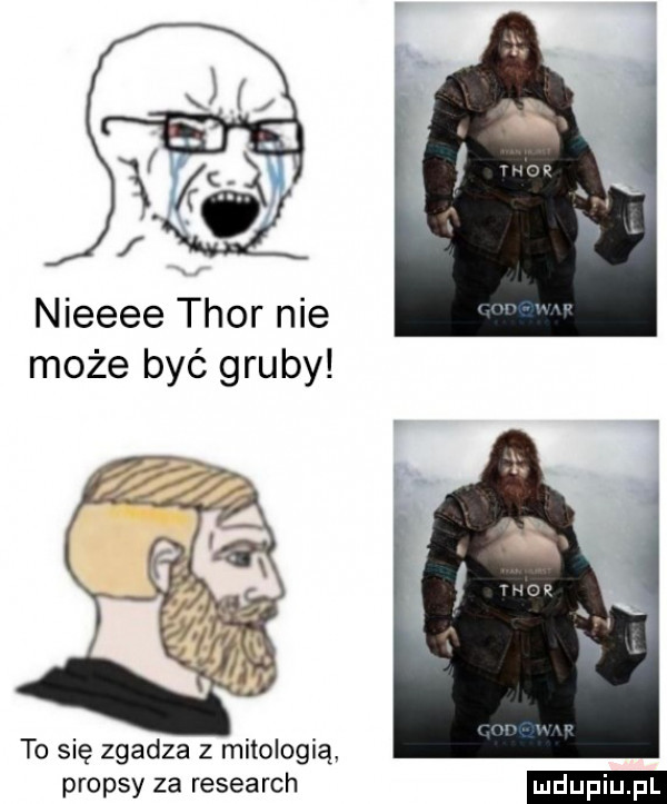 nieeee thor nie może być gruby to się zgadza z mitologią propsy za research