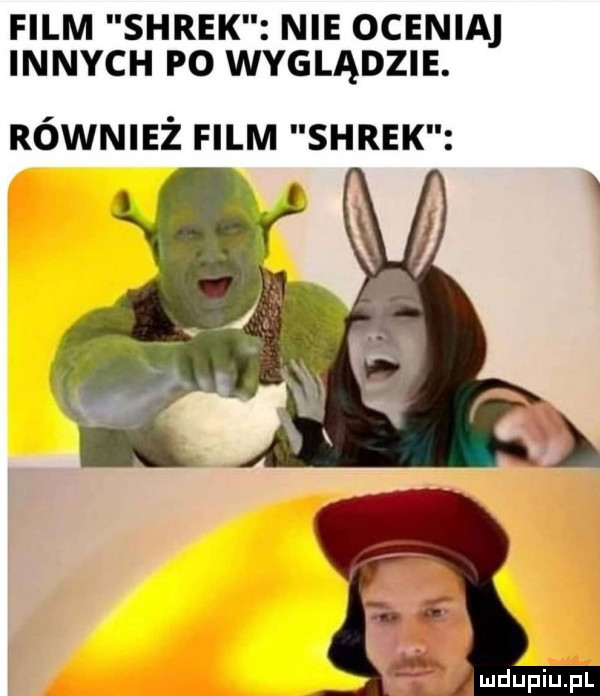 film shrek nie ocenia innych po wyglądzie. również film shrek