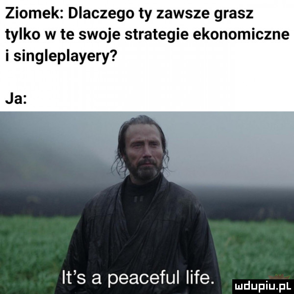 ziomek dlaczego ty zawsze grasz tylko w te swoje strategie ekonomiczne i singleplayery ja it s a peaceful lice