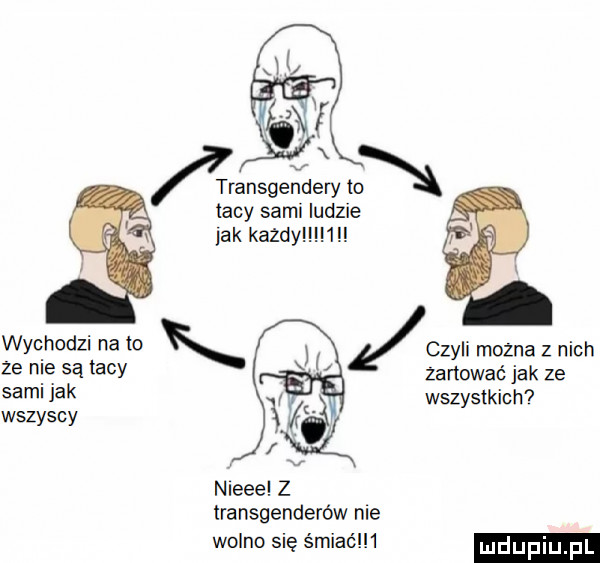 transgendery to tacy sami ludzie jak kazdy. abakankami quhodzr na o czyli mozna z nich ze me są tacy żartować jak ze sami jak wszystkich wszyscy   nieee z transgenderów nie wolno się śmiać