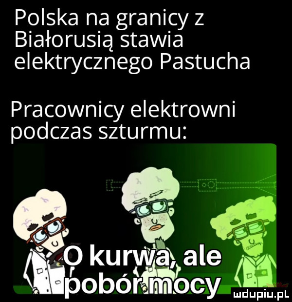 polska na granicy z białorusią stawia elektrycznego pastucha pracownicy elektrowni podczas szturmu mc ku rwax ale. pobór masy ma