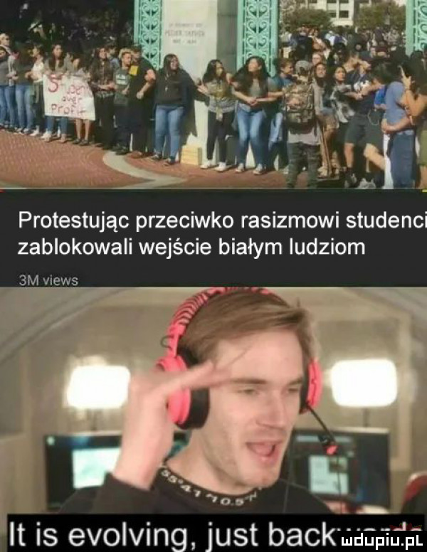protestując przeciwko rasizmowi studenci zablokowali wejście białym ludziom  mvmws y-u   it is evolving just backhaupium