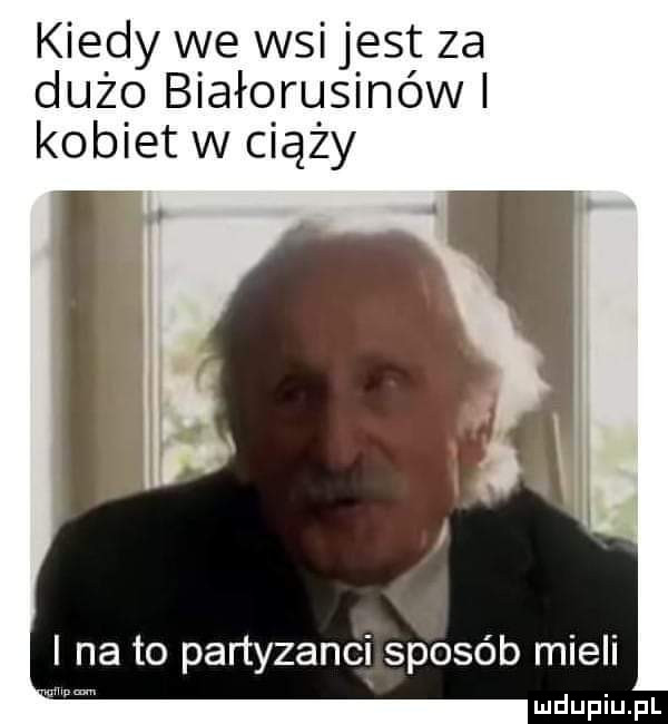 kiedy we wsi jest za dużo białorusinówl kobiet w ciąży na to partyzanci sposób mieli ludupiu. pl