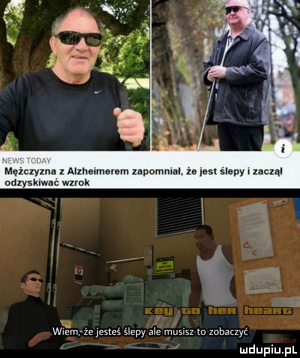 mężczyzna z alzheimerem zapomnial. że jest ślepy i zaczął odzyskiwać wzrok wwemrze jestes slepy a e musisz to zobaczyc