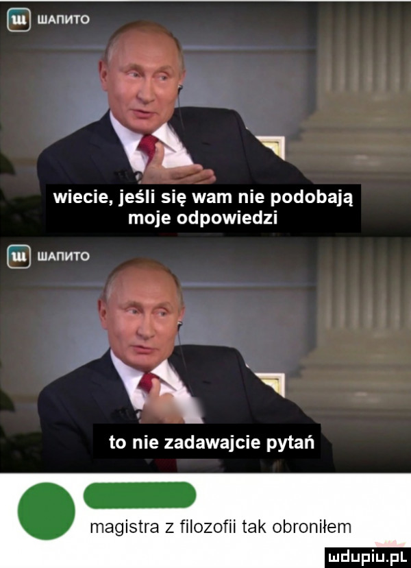 wiecie jeśli się wam nie podobają moje odpowiedzi lumwro. a to nie zadawajcie pytań magistra z filozofii tak obroniłem