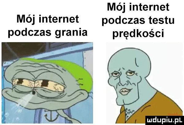 mój internet mój internet podczas testu podczas grania prędkości